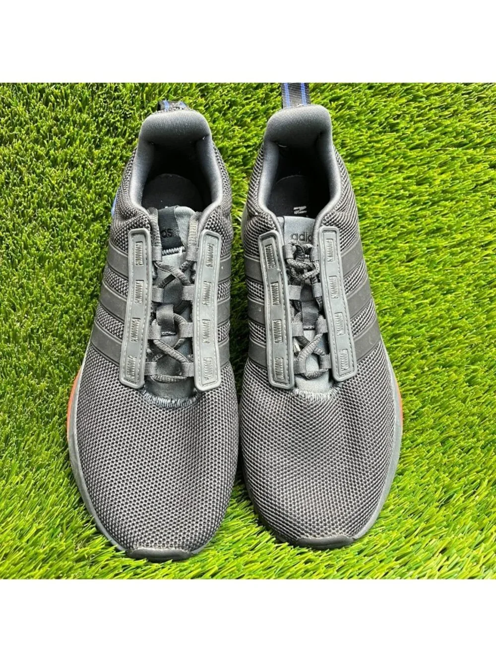 Adidas Racer TR21 Mens Size 8 Gray Black Athletic Running Walking Shoes Sneakers